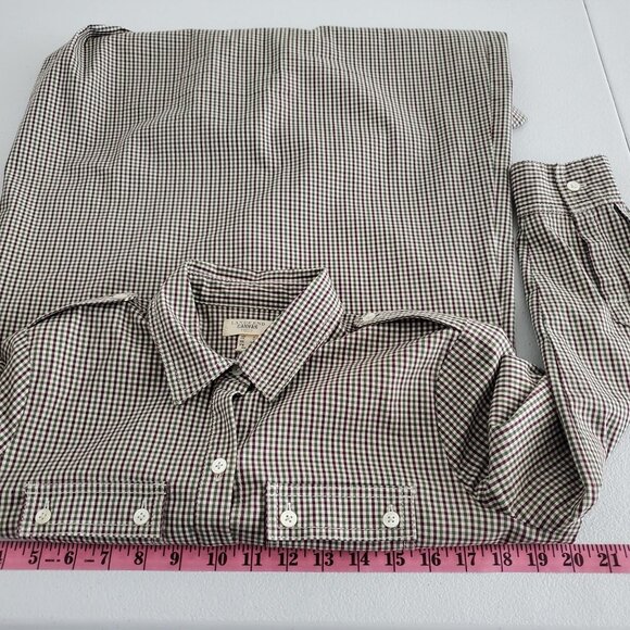 Lands End Canvas Womens Plaid Shirt Dress Size 4 Long Sleeve Button Down Preppy - Picture 5 of 7